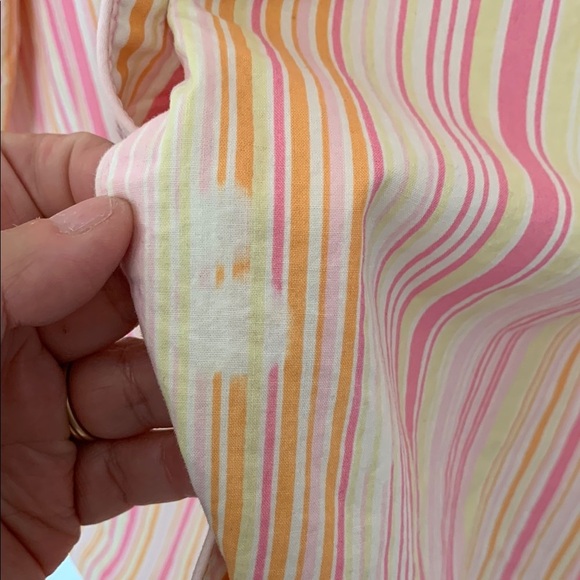 Gently Loved Disney Striped Pajama Top with Embroidered Winnie the Pooh - Picture 2 of 6